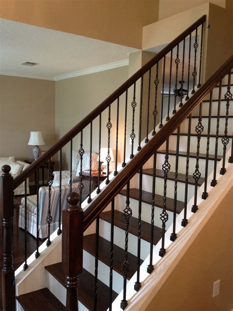 Also, their intricate decorative designs give the staircase a more imposing look. . Wrought iron railing interior